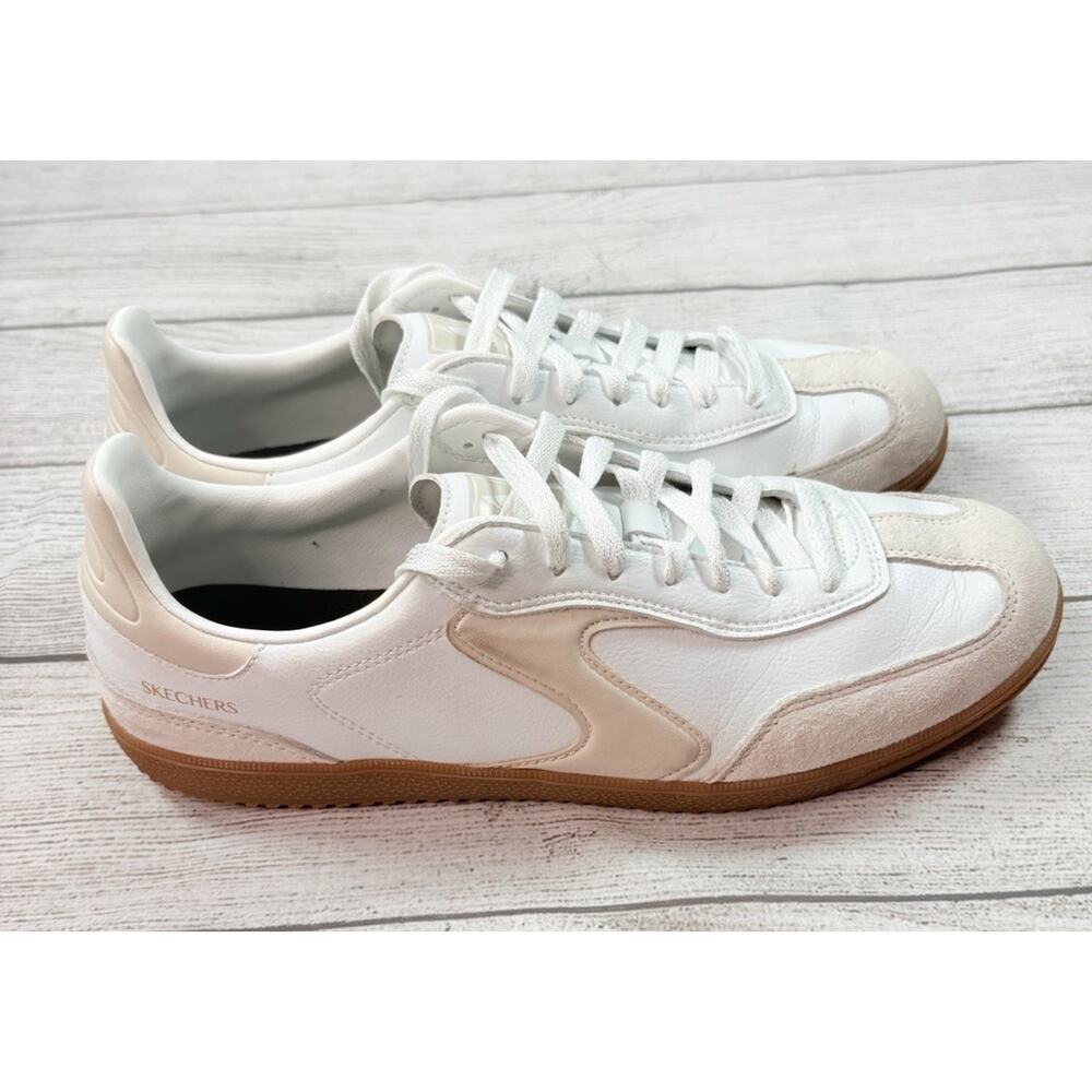 Skechers Women’s Hotshot Kickoff White Gum Sole Sneakers Court Shoes Size 11 - Picture 7 of 9